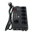 K&Ouml;NIG 6FACH STECKDOSENLEISTE MIT &Uuml;BERSPANNUNGSSCHUTZ KOAXRJ11 UND 4 PORT USB2.0 HUB