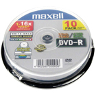 Maxell DVD-R BEDRUCKBAR WEISS 16X 10ER SPINDEL