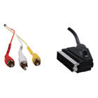 Bulk SCART KABEL - 3x CINCH STECKER MIT SCHALTER