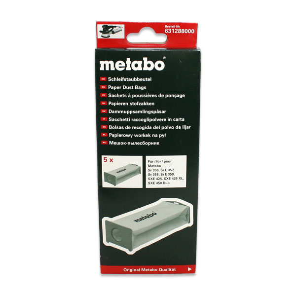 Staubsaugerbeutel für Metabo SXE 425 XL