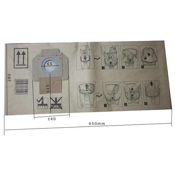 Staubsaugerbeutel für Wap Attix 360-2M