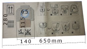 h-1088 Aufnahmedurchmesser = 65mm. Papierfilter für Makita. Filter ist 3-fach-gefaltet. P-70194