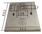 w-1187 Aufnahmedurchmesser = 52mm. Papierfilter Nilfisk 147633000 1-P, 1407633010 3-P